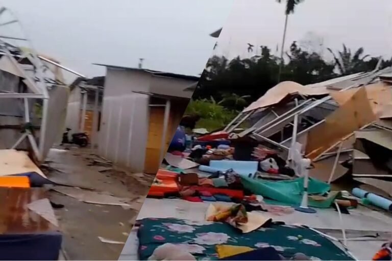Baru Pulih dari Banjir, Huntara Korban Banjir Aceh Utara Porak-Poranda Diterjang Angin Kencang