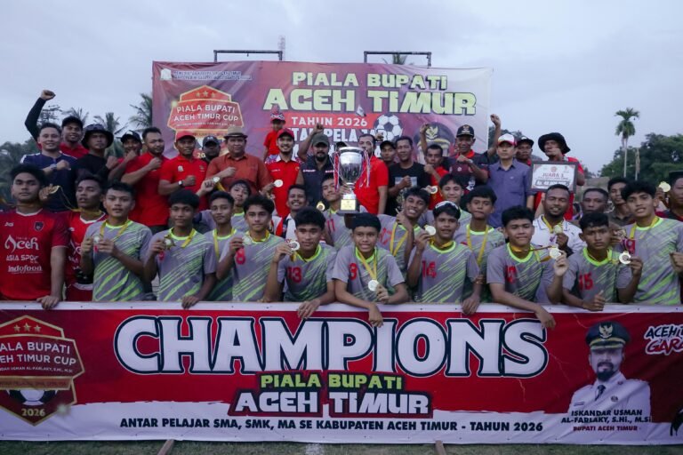 SMA Negeri 1 Idi Rayeuk Juara Piala Bupati Aceh Timur 2026 Usai Adu Penalti Dramatis