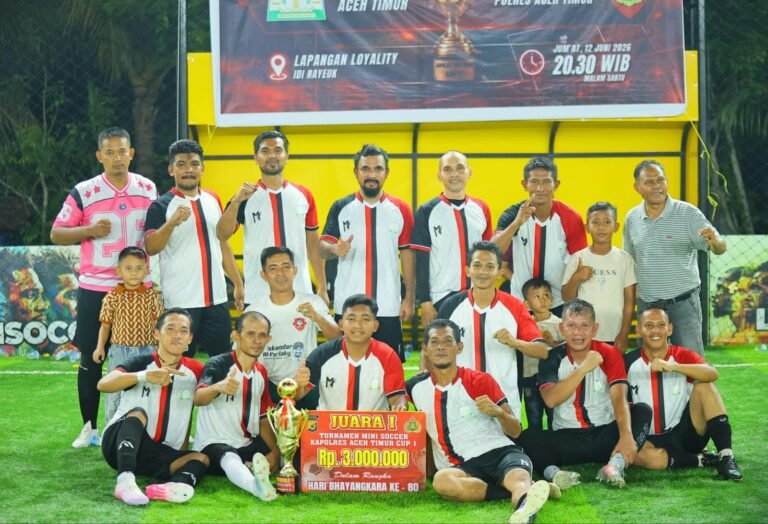 Dimotori Bupati Alfarlaky, Pemkab Aceh Timur Juara Kapolres Cup I