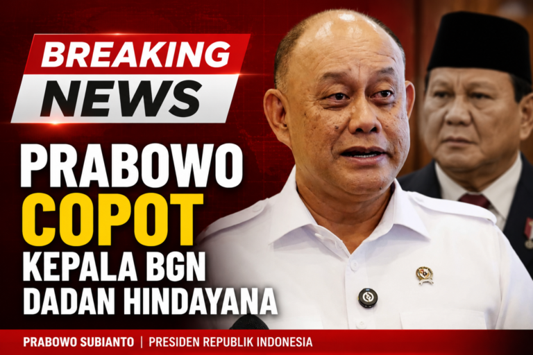 BREAKING NEWS: Prabowo Copot Dadan Hindayana Dari Kepala BGN