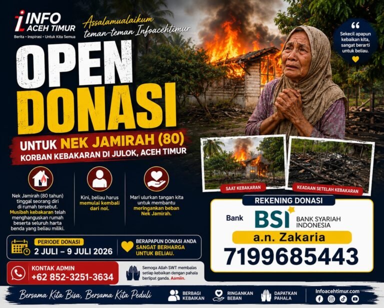 Galang Donasi untuk Nek Jamirah 80th, Korban Kebakaran di Julok