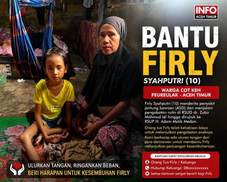 Bocah 10 Tahun di Peureulak Berjuang Melawan Penyakit Jantung, Keluarga Tak Lagi Mampu Biayai Pengobatan