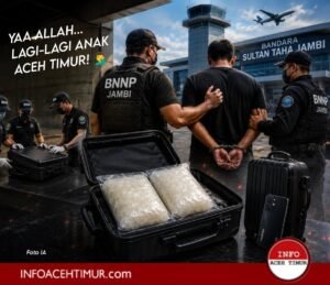 LAGI-LAGI! Pemuda Madat Aceh Timur Ditangkap Bnnp Jambi Bawa 2 Kg Sabu Di Koper