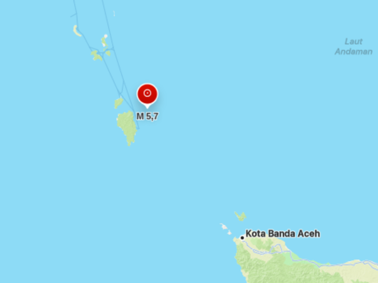 Laut Andaman Terguncang Gempa, Dampak Terasa Hingga Sabang dan Pulo Aceh