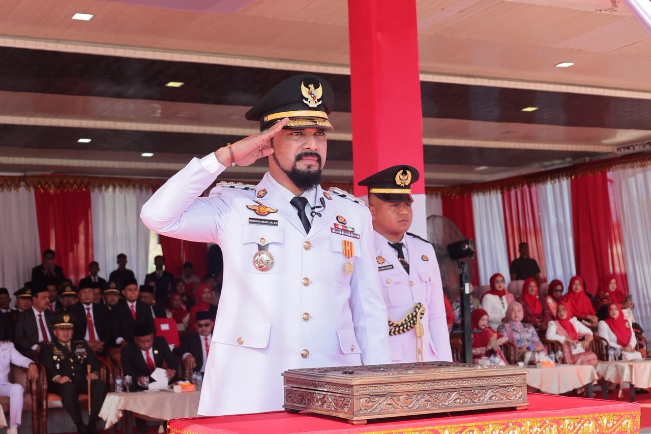 Upacara HUT RI ke-81 di Aceh Timur, Al-Farlaky Ajak Warga Gotong Royong Bangun Daerah