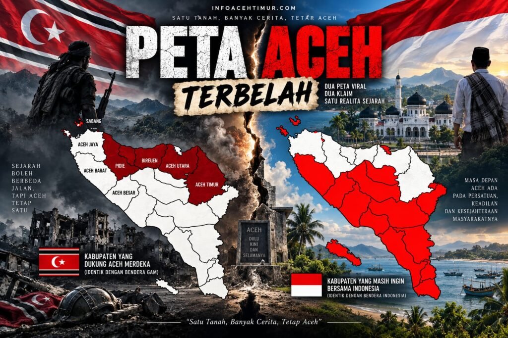 Dua Peta Aceh Viral di TikTok: Menelusuri Klaim Wilayah Pendukung Merdeka dan Indonesia dalam Jejak Konflik Aceh