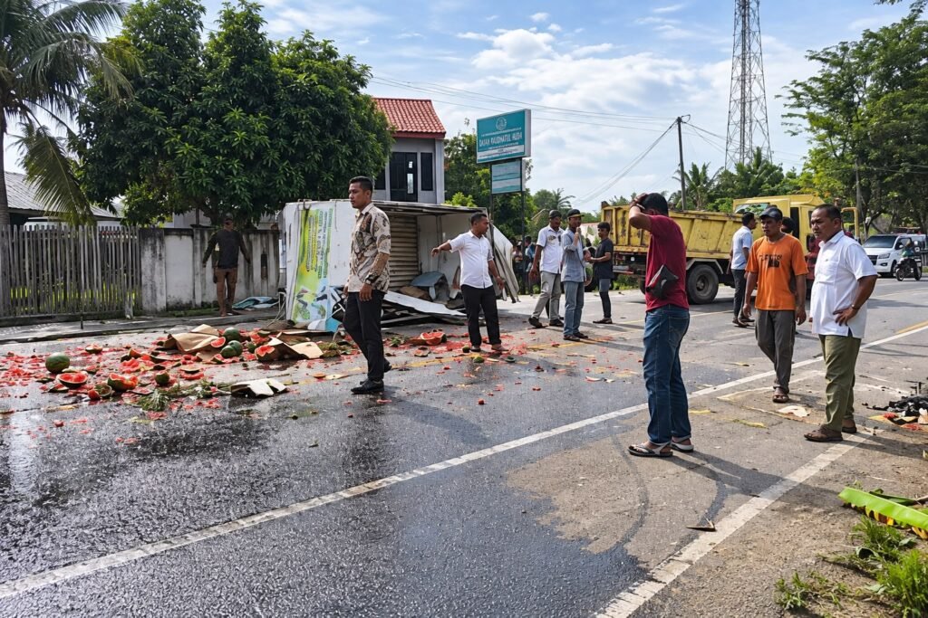 Kecelakaan Tabrakan di Darul Aman, Menambah Angka Laka di Aceh Timur, Tercatat 90 Kasus dalam 2 Bulan