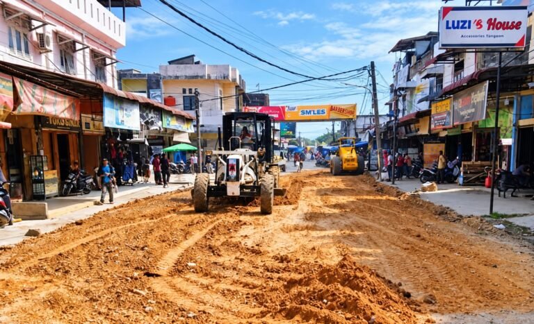 Pengaspalan Jalan Kota Idi Rayeuk Dimulai, Pemkab Aceh Timur Tambah Anggaran Rp1 Miliar