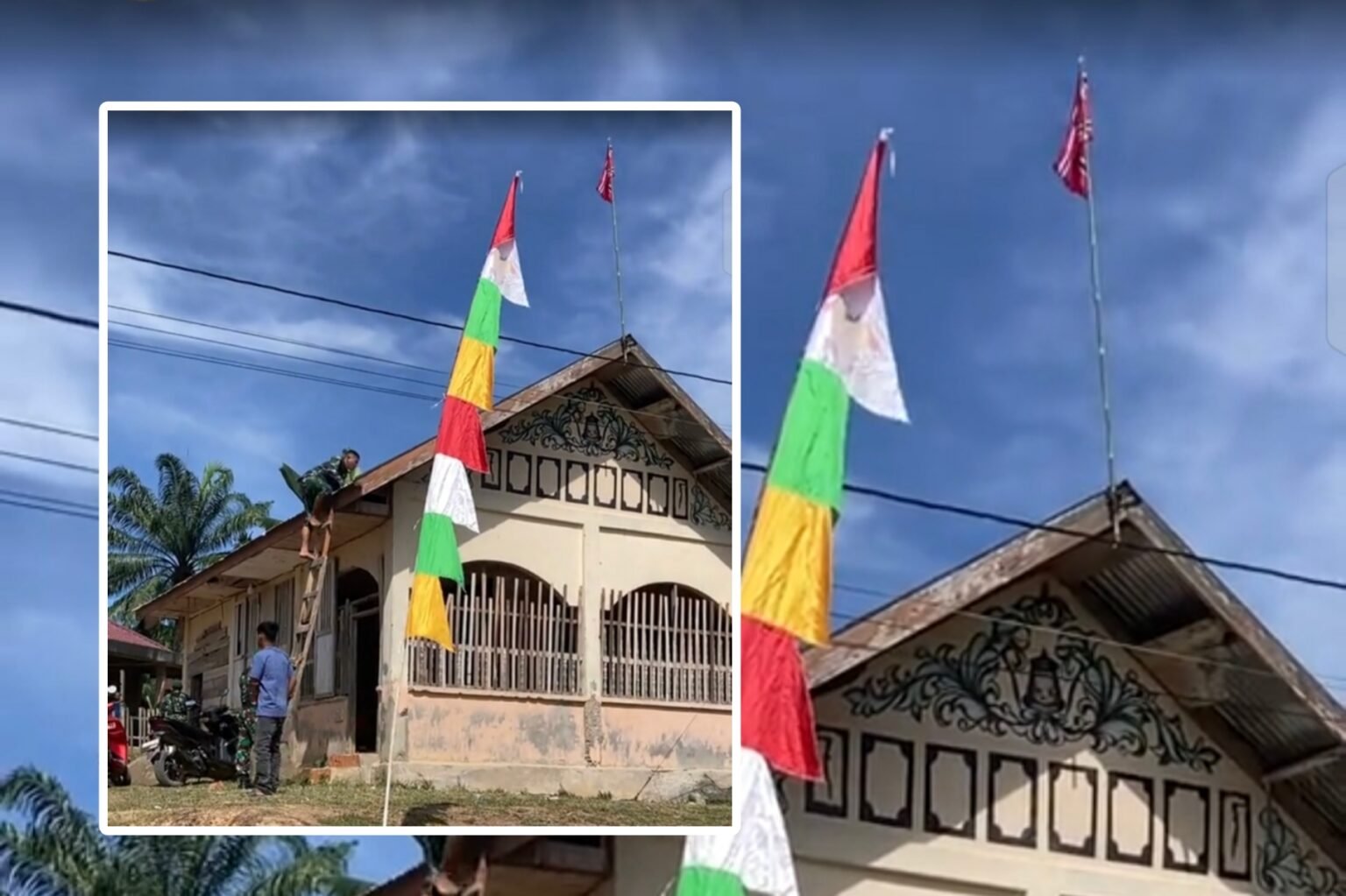 VIDEO VIRAL: TNI Turunkan Bendera Bintang Bulan Saat Peringatan Maulid Di Aceh Timur