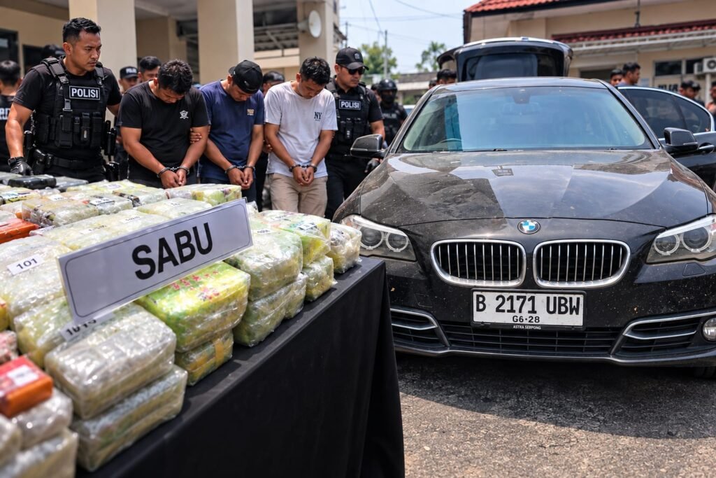 BMW Bermuatan 50 Kg Sabu Rp50 Miliar Diamankan di Bakauheni, 3 Kurir Ditangkap – 2 Warga Aceh Timur