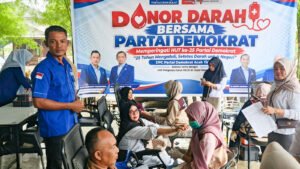 Sambut HUT ke-25, Demokrat Aceh Timur Gelar Donor Darah, Kumpulkan 47 Kantong