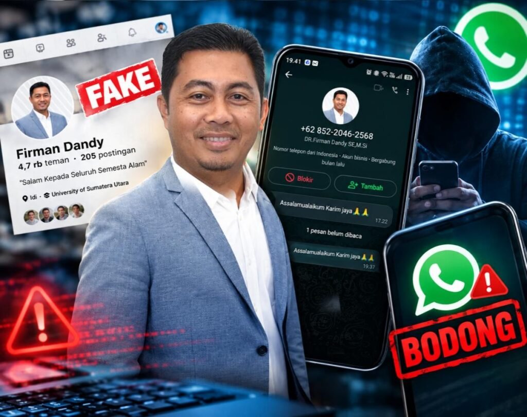 Usai Akun Facebook Palsu, Kini WhatsApp Bodong Atas Nama Firman Dandy Kembali Hantui Dunia Maya