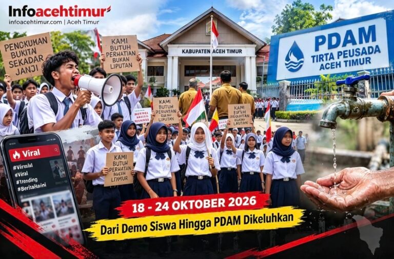 Rangkuman Berita Viral Sepekan di Aceh Timur 18-24 Oktober 2026, Dari Demo Siswa Hingga PDAM Dikeluhkan